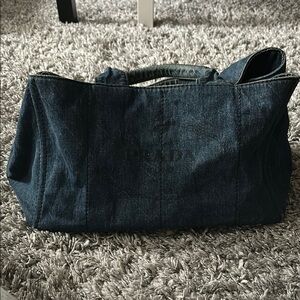 Prada Denim Large Tote Bag